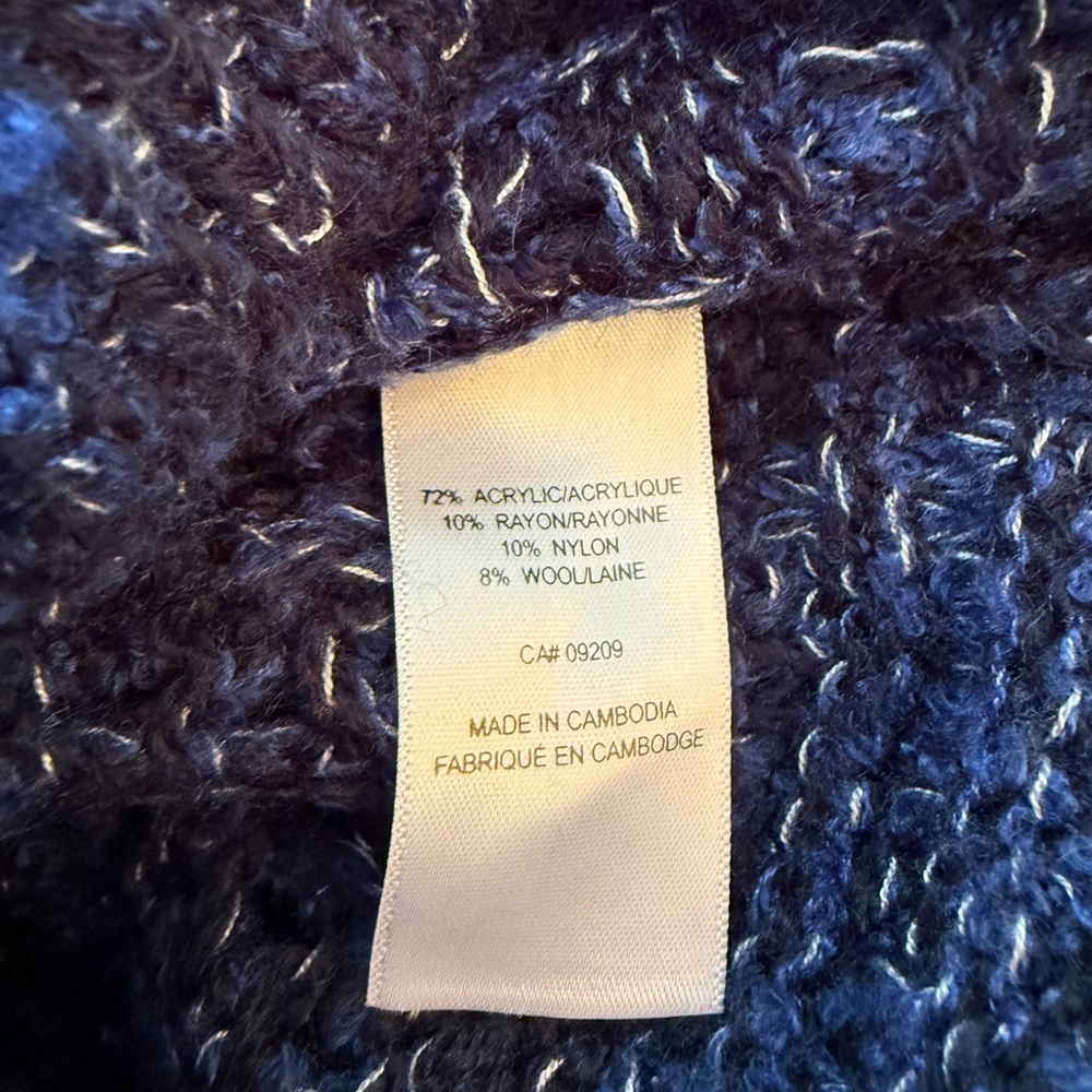 Cleo Petites Blue Cowl Neck Tunic Sweater - Picture 11 of 12